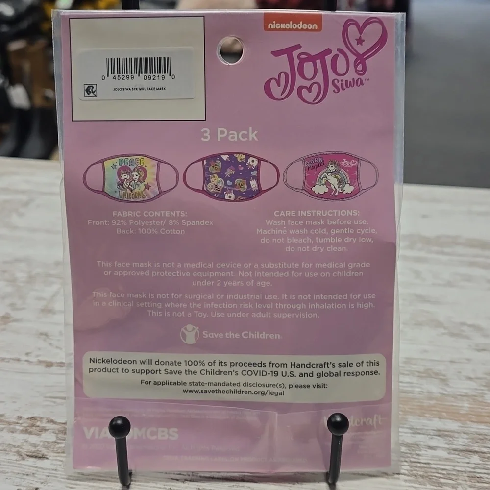 JoJo Siwa Kids Cloth Face Masks – Pack of 3
